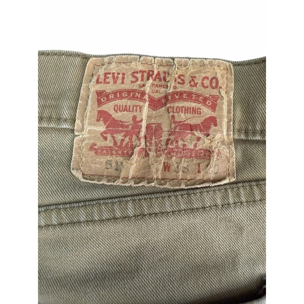 Levi's 501 Jeans Mens 33x30 Tan/Khaki Denim Original Fit Straight Leg